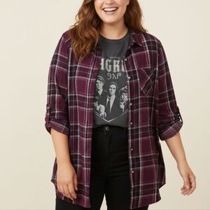 Cato Est 1946 Plus Size Rich Burgundy Top